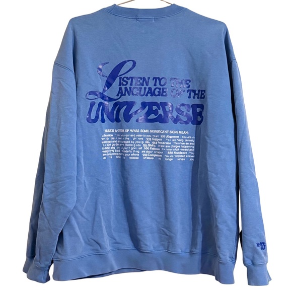 The Mayfair Group Language of the Universe Crewneck in Blue - Picture 7 of 11